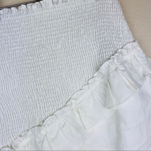 Grey Lab Skirt White Ruffle Mini Women’s
Linen S - Picture 3 of 7